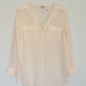 NWOT Joie White 💯 Silk Blouse M